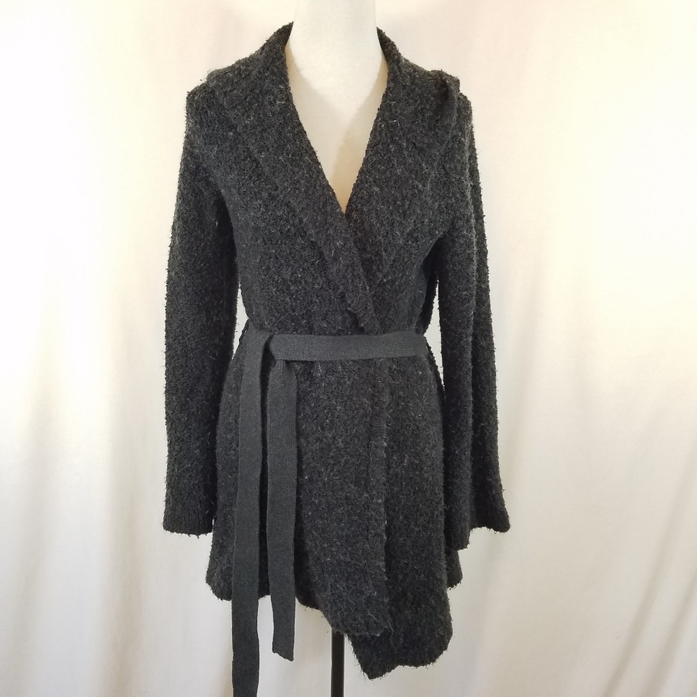 J. Crew long wool open cardigan sweater - large
